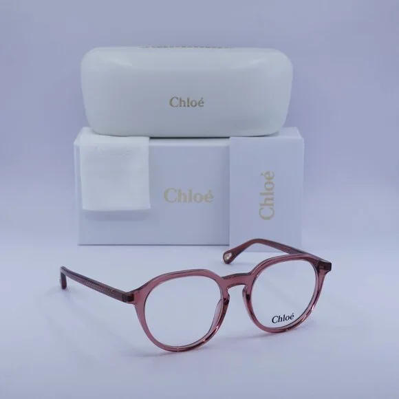 Final Price! Chloe CH0012O 006 Pink Eyeglasses 50mm - Picture 5 of 10